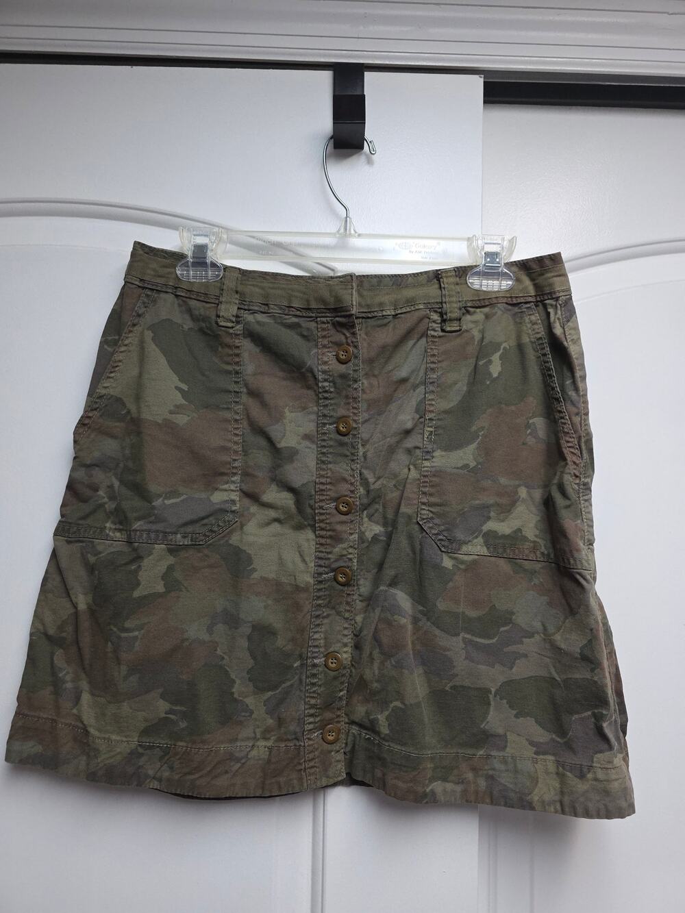 Anthropologie Camo Utility Mini Skirt Sz 14
